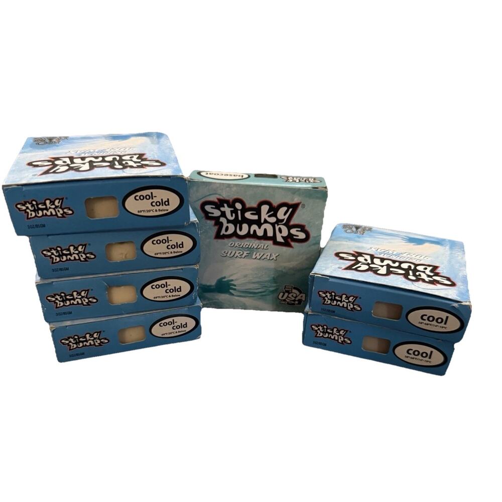 Sticky Bumps Surf Wax Mix Lot Cool-Cold - 7 Pack | Long-Lasting Surfboard‎ Wax